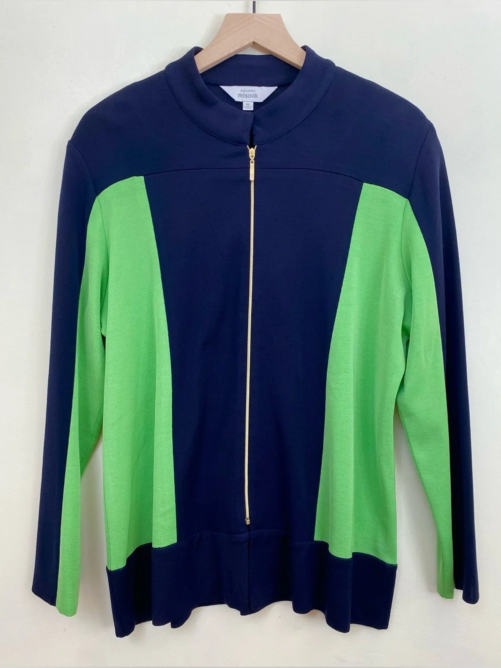 Exclusively Misook Sweater Jacket Size XL All Season Travel Knit Classic Stretch